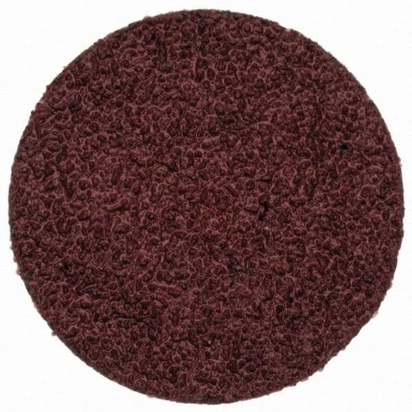 Merit Abrasives - 1" Disc Diam, 60 Grit, Aluminum Oxide Quick Change Disc - Type R Attaching System, Coated, Brown, 40,000 RPM, ALO Series - Industrial Tool & Supply