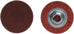 Merit Abrasives - 1" Disc Diam, 40 Grit, Aluminum Oxide Quick Change Disc - Type S Attaching System, Coated, Brown, 40,000 RPM, ALO Series - Industrial Tool & Supply