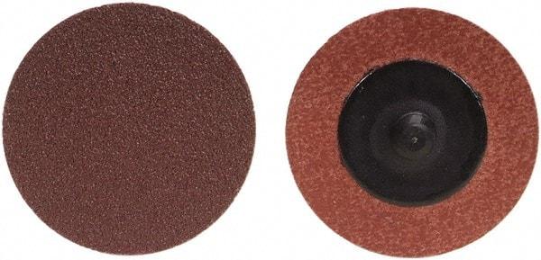 Merit Abrasives - 3/4" Disc Diam, 150 Grit, Aluminum Oxide Quick Change Disc - Type R Attaching System, Coated, Brown, 40,000 RPM, ALO Series - Industrial Tool & Supply