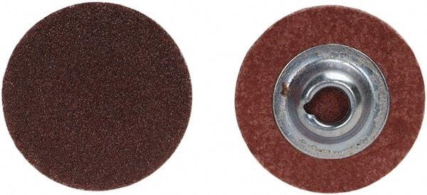 Merit Abrasives - 4" Disc Diam, 60 Grit, Aluminum Oxide Quick Change Disc - Type S Attaching System, Coated, Brown, 12,000 RPM, ALO Series - Industrial Tool & Supply