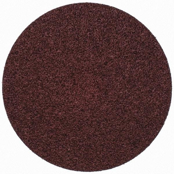 Merit Abrasives - 3" Disc Diam, 50 Grit, Aluminum Oxide Quick Change Disc - Type S Attaching System, Coated, Brown, 20,000 RPM, ALO Series - Industrial Tool & Supply