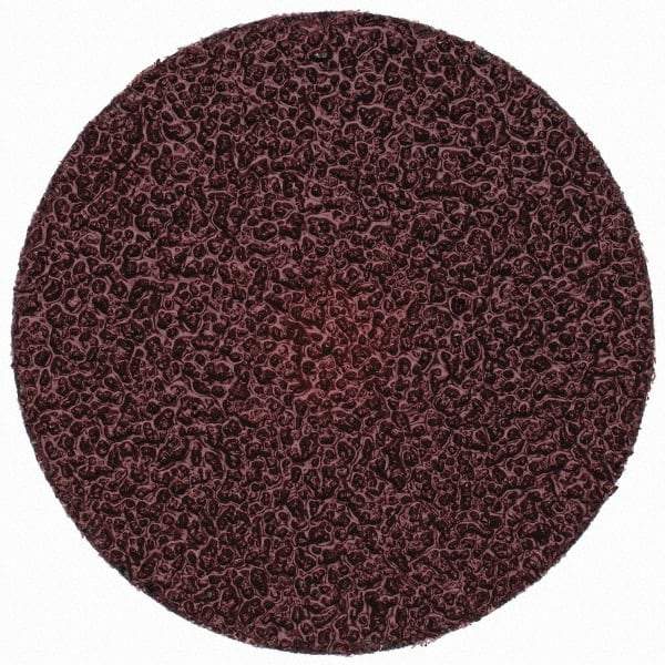 Merit Abrasives - 3" Disc Diam, 24 Grit, Aluminum Oxide Quick Change Disc - Type S Attaching System, Coated, Brown, 20,000 RPM, ALO Series - Industrial Tool & Supply
