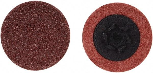 Merit Abrasives - 1-1/2" Disc Diam, 36 Grit, Aluminum Oxide Quick Change Disc - Type P Attaching System, Coated, Brown, 30,000 RPM, ALO Series - Industrial Tool & Supply