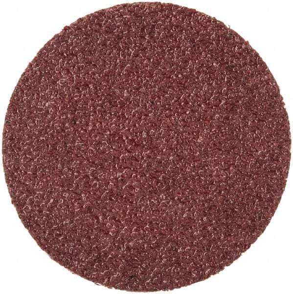 Merit Abrasives - 1" Disc Diam, 80 Grit, Aluminum Oxide Quick Change Disc - Type P Attaching System, Coated, Brown, 40,000 RPM, ALO Series - Industrial Tool & Supply