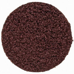 Merit Abrasives - 1" Disc Diam, 40 Grit, Aluminum Oxide Quick Change Disc - Type P Attaching System, Coated, Brown, 40,000 RPM, ALO Series - Industrial Tool & Supply