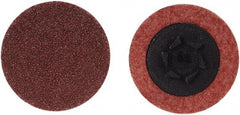 Merit Abrasives - 1" Disc Diam, 180 Grit, Aluminum Oxide Quick Change Disc - Type P Attaching System, Coated, Brown, 40,000 RPM, ALO Series - Industrial Tool & Supply