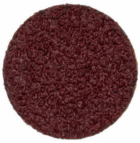 Merit Abrasives - 3/4" Disc Diam, 50 Grit, Aluminum Oxide Quick Change Disc - Type P Attaching System, Coated, Brown, 40,000 RPM, ALO Series - Industrial Tool & Supply