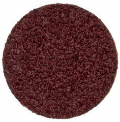 Merit Abrasives - 3/4" Disc Diam, 50 Grit, Aluminum Oxide Quick Change Disc - Type P Attaching System, Coated, Brown, 40,000 RPM, ALO Series - Industrial Tool & Supply