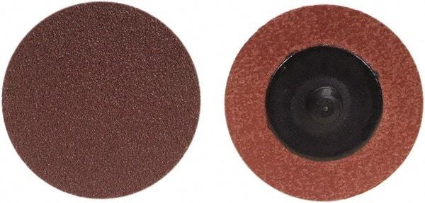 Merit Abrasives - 3" Disc Diam, 180 Grit, Aluminum Oxide Quick Change Disc - Type R Attaching System, Coated, Brown, 20,000 RPM, ALO Series - Industrial Tool & Supply