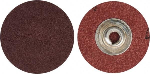 Merit Abrasives - 1-1/2" Disc Diam, 120 Grit, Aluminum Oxide Quick Change Disc - Type S Attaching System, Coated, Brown, 30,000 RPM, ALO Series - Industrial Tool & Supply