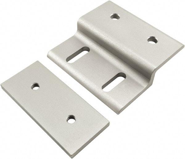 80/20 Inc. - 90mm Wide, Open Shelving Accessory/Component - Aluminum, Clear Anodized Finish, 87mm Long, Use with 45 Series & Bolt Kits 75-3619 & 11-8318 - Industrial Tool & Supply
