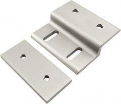 80/20 Inc. - 90mm Wide, Open Shelving Accessory/Component - Aluminum, Clear Anodized Finish, 87mm Long, Use with 45 Series & Bolt Kits 75-3619 & 11-8318 - Industrial Tool & Supply