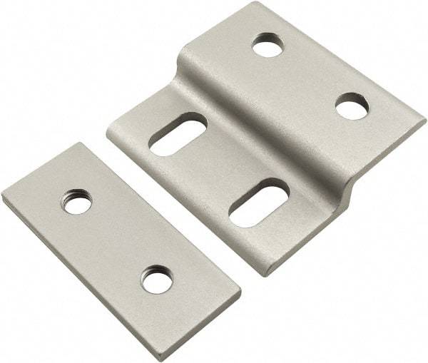 80/20 Inc. - 60mm Wide, Open Shelving Accessory/Component - Aluminum, Clear Anodized Finish, 58mm Long, Use with 30 Series & Bolt Kits 75-3615 & 11-8316 - Industrial Tool & Supply