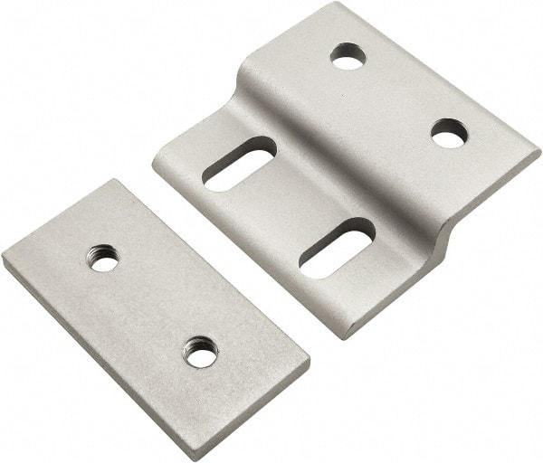 80/20 Inc. - 50mm Wide, Open Shelving Accessory/Component - Aluminum, Clear Anodized Finish, 49mm Long, Use with 25 Series & Bolt Kits 75-3404 & 13-6312 - Industrial Tool & Supply