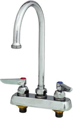 T&S Brass - Standard, 2 Way Design, Deck Mount, Workboard Deck Mount Faucet - 8-3/4 Inch Spout, Lever Handle - Industrial Tool & Supply