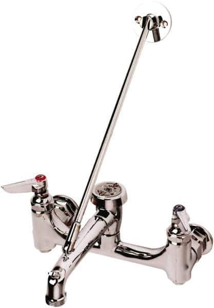 T&S Brass - Standard with Hose Thread, 2 Way Design, Wall Mount, Laundry Faucet - Lever Handle - Industrial Tool & Supply