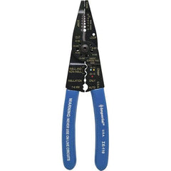 Imperial - 10 to 22 AWG Capacity Wire Stripper/Cutter/Crimper - 8-1/4" OAL, Hardened Steel with Cushion Grip Handle - Industrial Tool & Supply