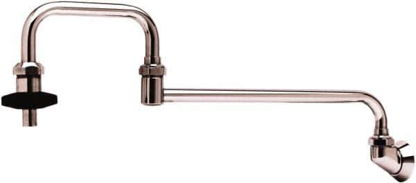 T&S Brass - Faucet Mount, Single Hole Kitchen Faucet - Pot and Kettle Filling Faucet, Insulated Handle, Low Arc Spout, No Drain - Industrial Tool & Supply