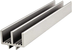 80/20 Inc. - 2 Panel, 0 to 19.05" Wide Door, Clear Anodized Aluminum Lower Door Track - 7.14mm Door Thickness - Industrial Tool & Supply