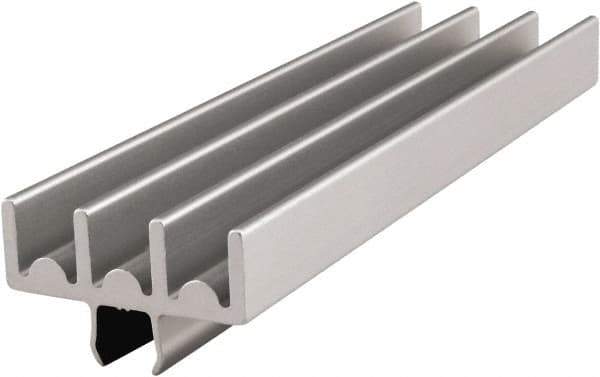 80/20 Inc. - 3 Panel, 0 to 28.58" Wide Door, Clear Anodized Aluminum Lower Door Track - 6.99mm Door Thickness - Industrial Tool & Supply