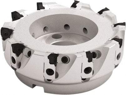 Seco - 10 Inserts, 250mm Cut Diam, 60mm Arbor Diam, 7.5mm Max Depth of Cut, Indexable Square-Shoulder Face Mill - 93° Lead Angle, 63mm High, XNEX 0806 Insert Compatibility - Industrial Tool & Supply