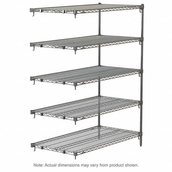Metro - 2,000 Lb Capacity 5 Shelf Wire Shelving - Add-On Unit - Exact Industrial Supply