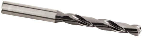 Kennametal - 10.8mm 135° Solid Carbide Jobber Drill - Multilayer TiAlN Finish, Right Hand Cut, Spiral Flute, Whistle Notch Shank, 118mm OAL, Standard Point - Industrial Tool & Supply