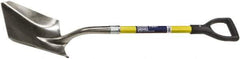 Ability One - 11-1/2" High x 9-1/2" Wide Square Steel Shovel - 29" Long Fiberglass Straight Handle - Industrial Tool & Supply
