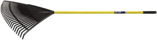 Ability One - Leaf Rake with 51" Straight Fiberglass Handle - 26 Tines, 12" Tine Length - Industrial Tool & Supply