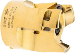 Iscar - 3 Inserts, 2" Cut Diam, 3/4" Arbor Diam, 0.4" Max Depth of Cut, Indexable Square-Shoulder Face Mill - 0/90° Lead Angle, 2.24" High, HSM90S APCR 1405 Insert Compatibility, Through Coolant, Series Helialu - Industrial Tool & Supply