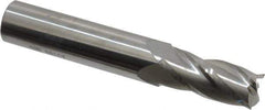 SGS - 29/64", 1" LOC, 1/2" Shank Diam, 3" OAL, 4 Flute, Solid Carbide Square End Mill - Single End, Uncoated, Spiral Flute, 30° Helix, Centercutting, Right Hand Cut, Right Hand Flute, Series 1 - Industrial Tool & Supply