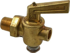 Parker - 1/8" Pipe, Male Pipe Drain Cock & Shutoff Valve - 1/8-27 Thread, 150 Max psi - Industrial Tool & Supply