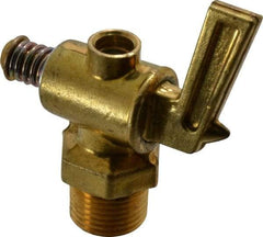 Parker - 3/8" Pipe, Male Pipe Drain Cock & Shutoff Valve - 3/8-18 Thread, 150 Max psi - Industrial Tool & Supply