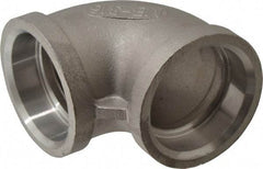 Merit Brass - 1-1/4" Grade 316 Stainless Steel Pipe 90° Elbow - Socket Weld x Socket Weld End Connections, 150 psi - Industrial Tool & Supply