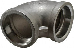 Merit Brass - 1-1/2" Grade 316 Stainless Steel Pipe 90° Elbow - Socket Weld x Socket Weld End Connections, 150 psi - Industrial Tool & Supply