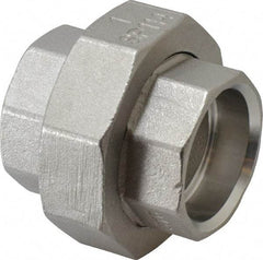Merit Brass - 1" Grade 316 Stainless Steel Pipe Union - Socket Weld x Socket Weld End Connections, 150 psi - Industrial Tool & Supply