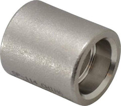 Merit Brass - 1/2" Grade 316 Stainless Steel Pipe Coupling - Socket Weld x Socket Weld End Connections, 150 psi - Industrial Tool & Supply