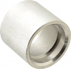 Merit Brass - 1-1/2" Grade 316 Stainless Steel Pipe Coupling - Socket Weld x Socket Weld End Connections, 150 psi - Industrial Tool & Supply
