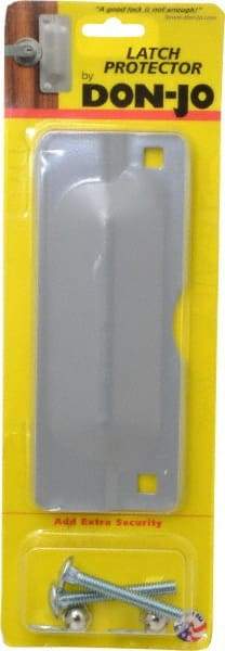 Don-Jo - 7" Long x 2-3/4" Wide, Latch Protector - Silver Coated Steel - Industrial Tool & Supply