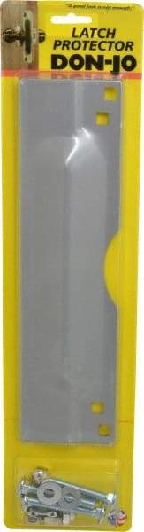 Don-Jo - 11" Long x 3" Wide, Latch Protector - Silver Coated Steel - Industrial Tool & Supply