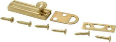 Don-Jo - 2" Long, 1/2" Wide Brass Slide Bolt - US3 Bright Brass - Industrial Tool & Supply
