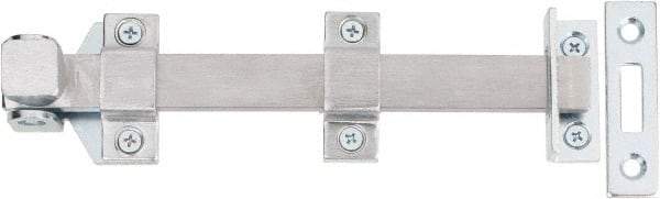 Don-Jo - 8" Long, 1" Wide Stainless Steel Surface Bolt - US26D Satin Chrome Plated - Industrial Tool & Supply