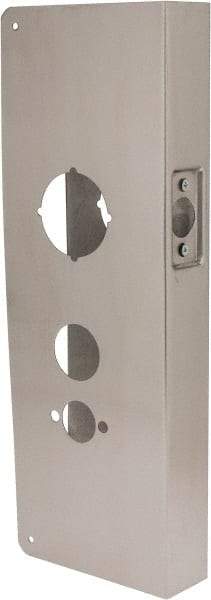 Don-Jo - 5" Wide x 15" High, Stainless Steel, Door Reinforcer - 1-3/4" Thick Door, 2-3/4" Backset - Industrial Tool & Supply