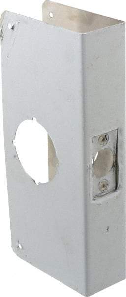 Don-Jo - 4" Wide x 9" High, Stainless Steel, Door Reinforcer - 1-3/4" Thick Door, 2-3/8" Backset - Industrial Tool & Supply