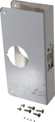 Don-Jo - 4-1/4" Wide x 9" High, Stainless Steel, Door Reinforcer - 1-3/4" Thick Door, 2-3/4" Backset - Industrial Tool & Supply