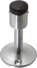 Don-Jo - 3-1/2" Projection Wall Door Stop - Wall Mount, Satin Chrome Finish - Industrial Tool & Supply