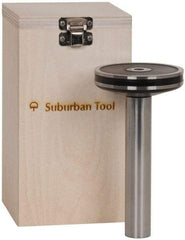 Suburban Tool - 1 Inch Cylinder Diameter, 3-3/8 Inch Base Diameter, 6-1/2 Inch High, Magnetic Base, Steel Cylinder Square - 0.0001 Inch Accuracy, Includes Wooden Storage Case - Industrial Tool & Supply