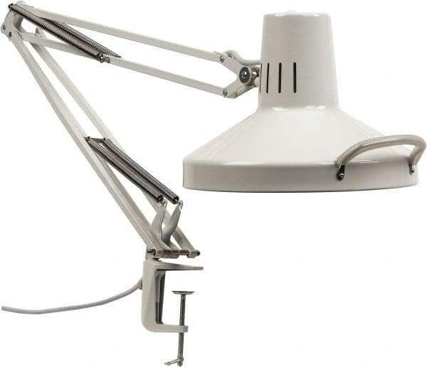 Value Collection - 120 VAC, 22, 100 Watt, Swing Arm Machine Light - Clamp Mount, 5 Ft. Cord, White - Industrial Tool & Supply