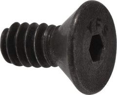 Value Collection - #6-32 UNC Hex Socket Drive, 82° Flat Screw - Alloy Steel, Black Oxide Finish, Fully Threaded, 5/16" OAL - Industrial Tool & Supply