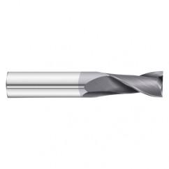 8mm Dia. x 64mm Overall Length 2-Flute Square End Solid Carbide SE End Mill-Round Shank-Center Cut-TiAlN - Industrial Tool & Supply